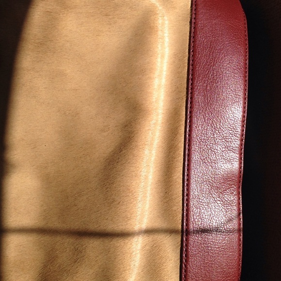 Pour La Victoire Medium Bordeaux Tote Camel - Picture 3 of 3